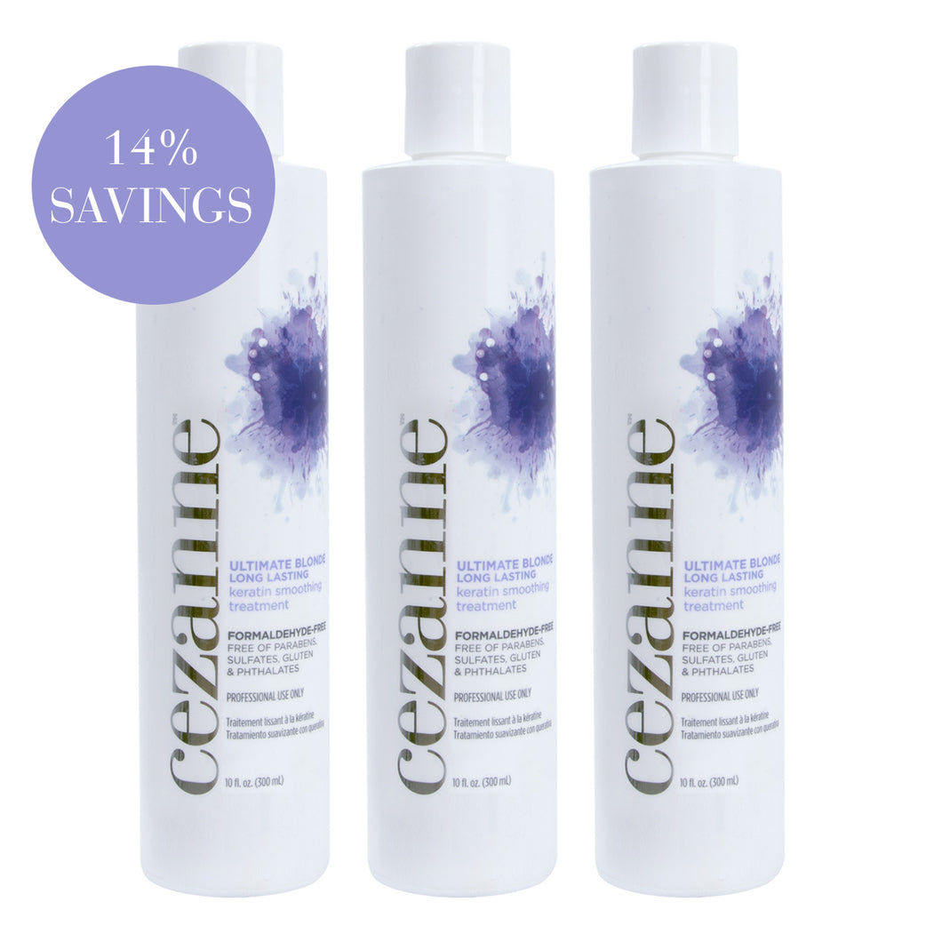 Ultimate Blonde Keratin Smoothing Treatment 10oz: 3 for the price of a liter!
